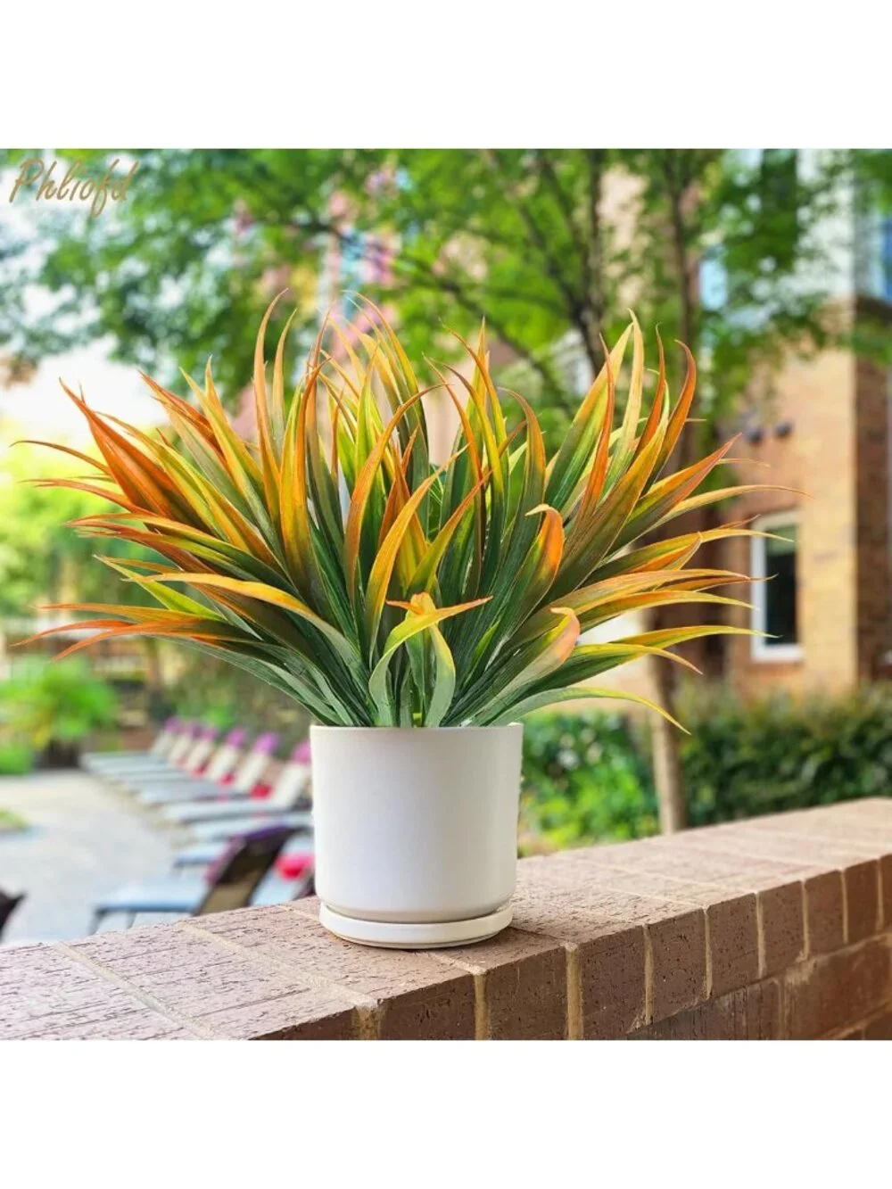 32 Pcs UV Resistant Artificial Grass Plants - Outdoor Greenery for Home, Garden